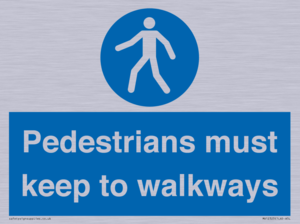  Pedestrians must keep to walkways